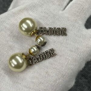 Vintage Dior Gold and White Pearl Tribales Earrings